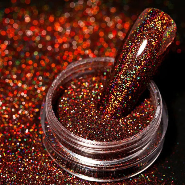 Dark Red Holographic Powder