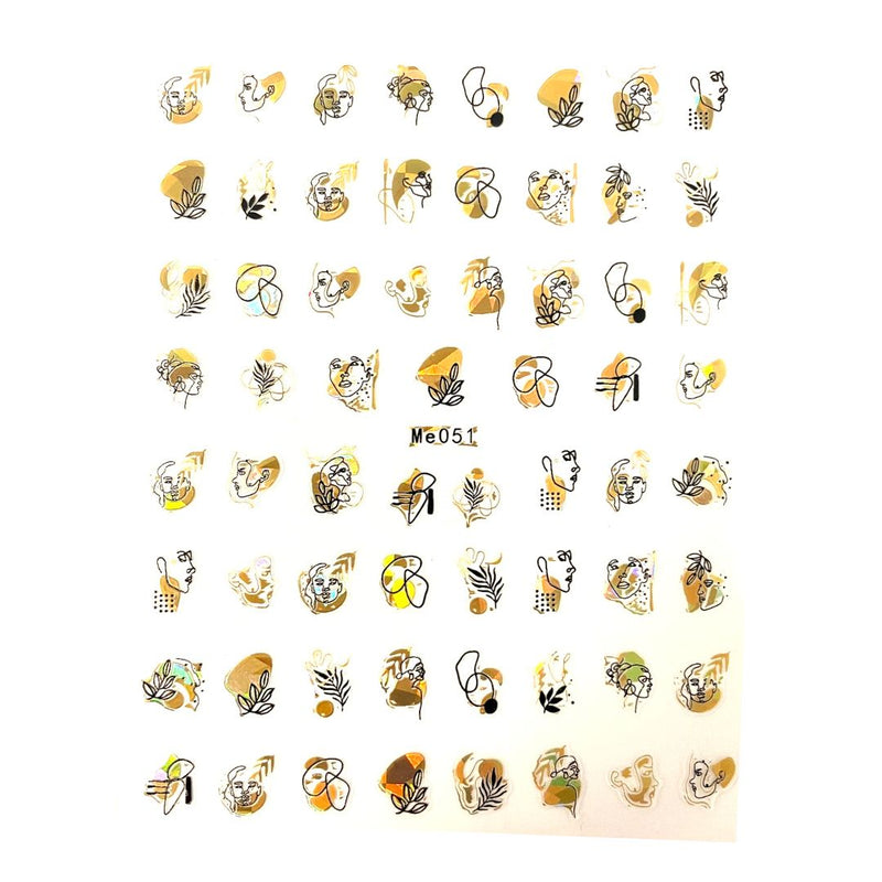 Face Gold Stickers