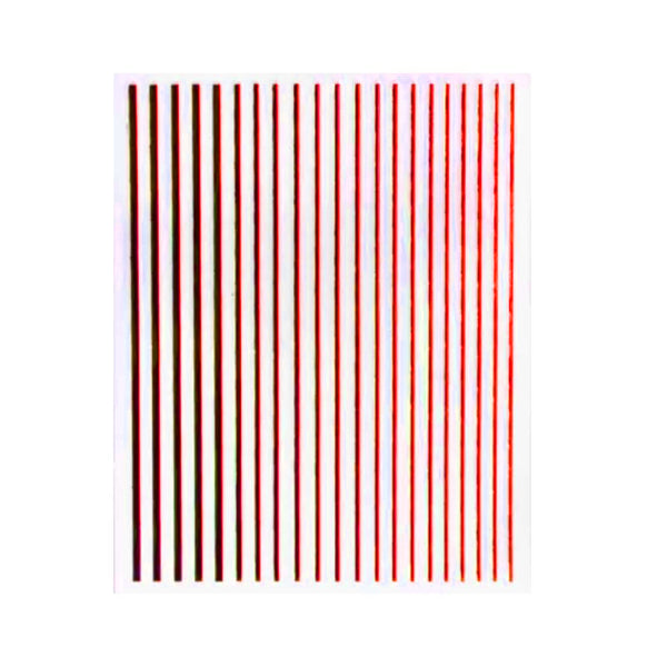 Chrome Stripes Stickers - Red