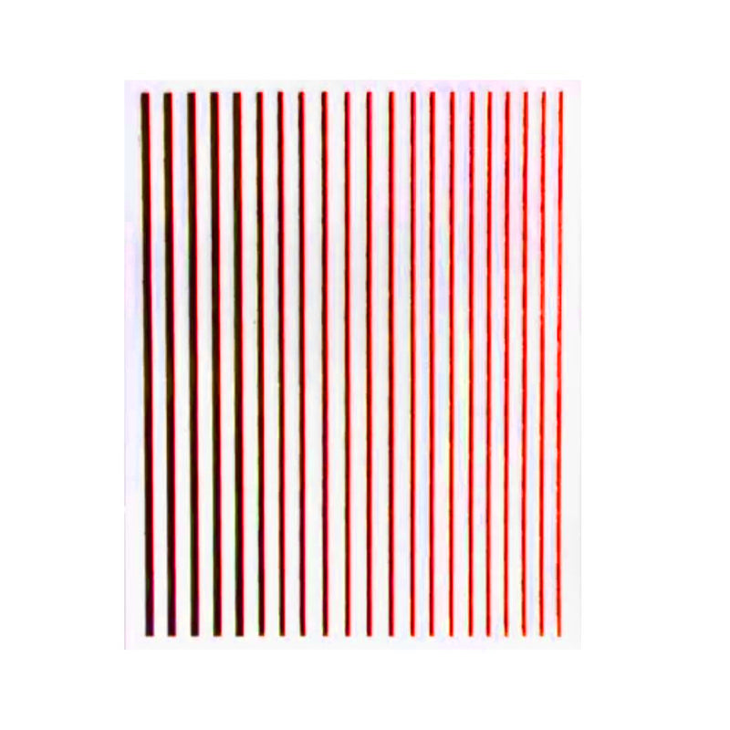 Chrome Stripes Stickers - Red