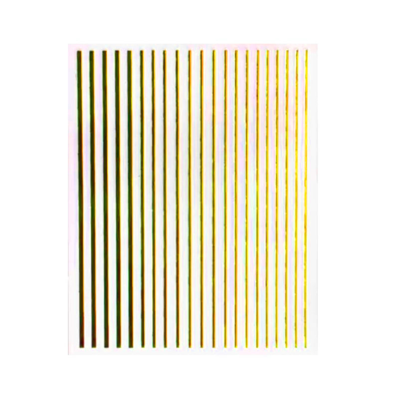 Chrome Stripes Stickers - Gold