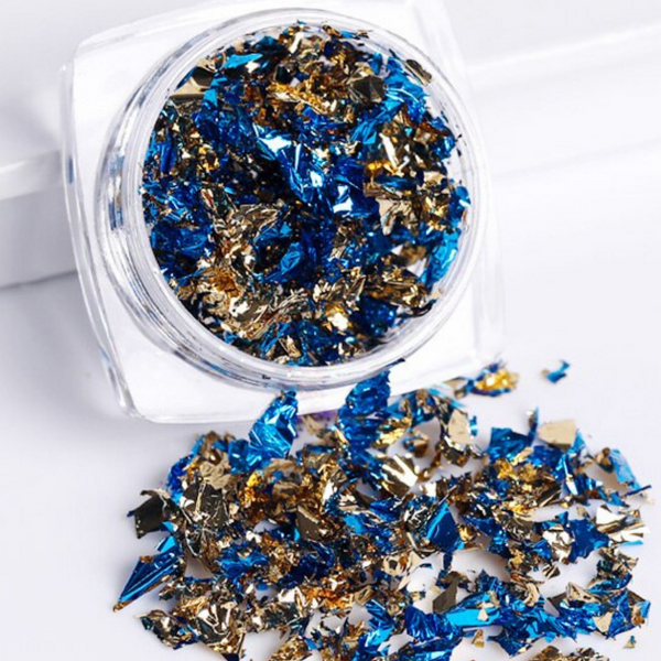 Flakes Blue/Gold powder