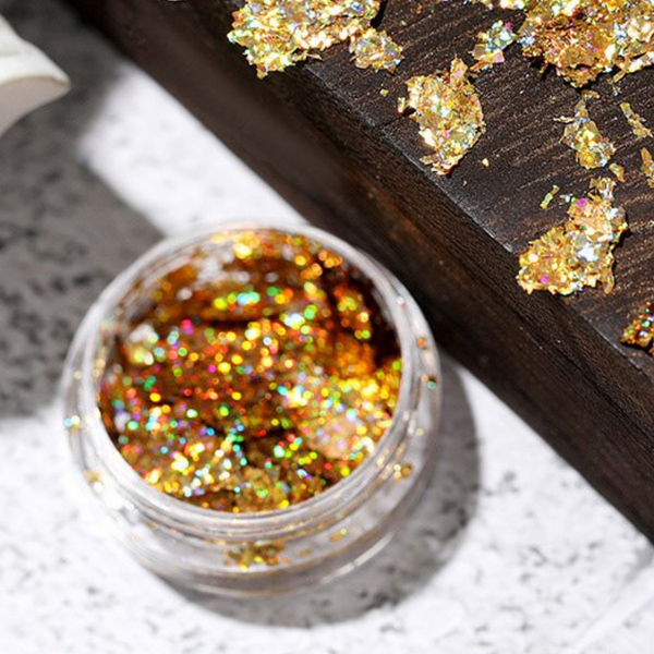 Polvere Flakes Holo Gold