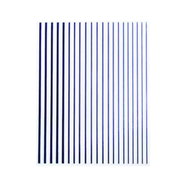 Chrome Stripes Stickers - Blue