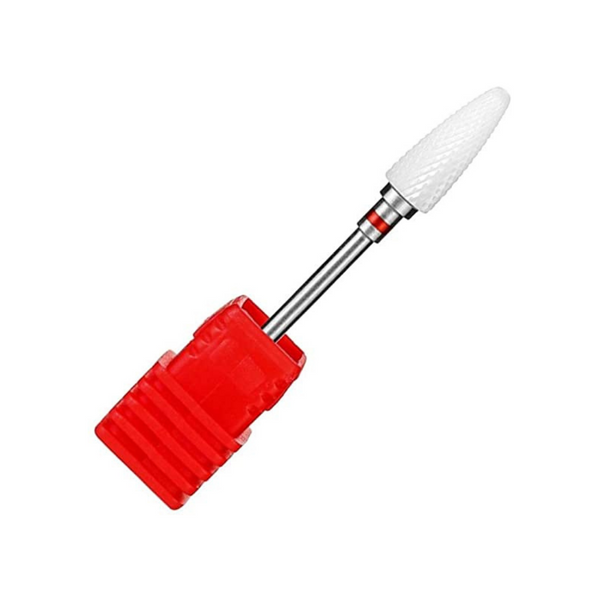 Conical cutter tip in red ceramic